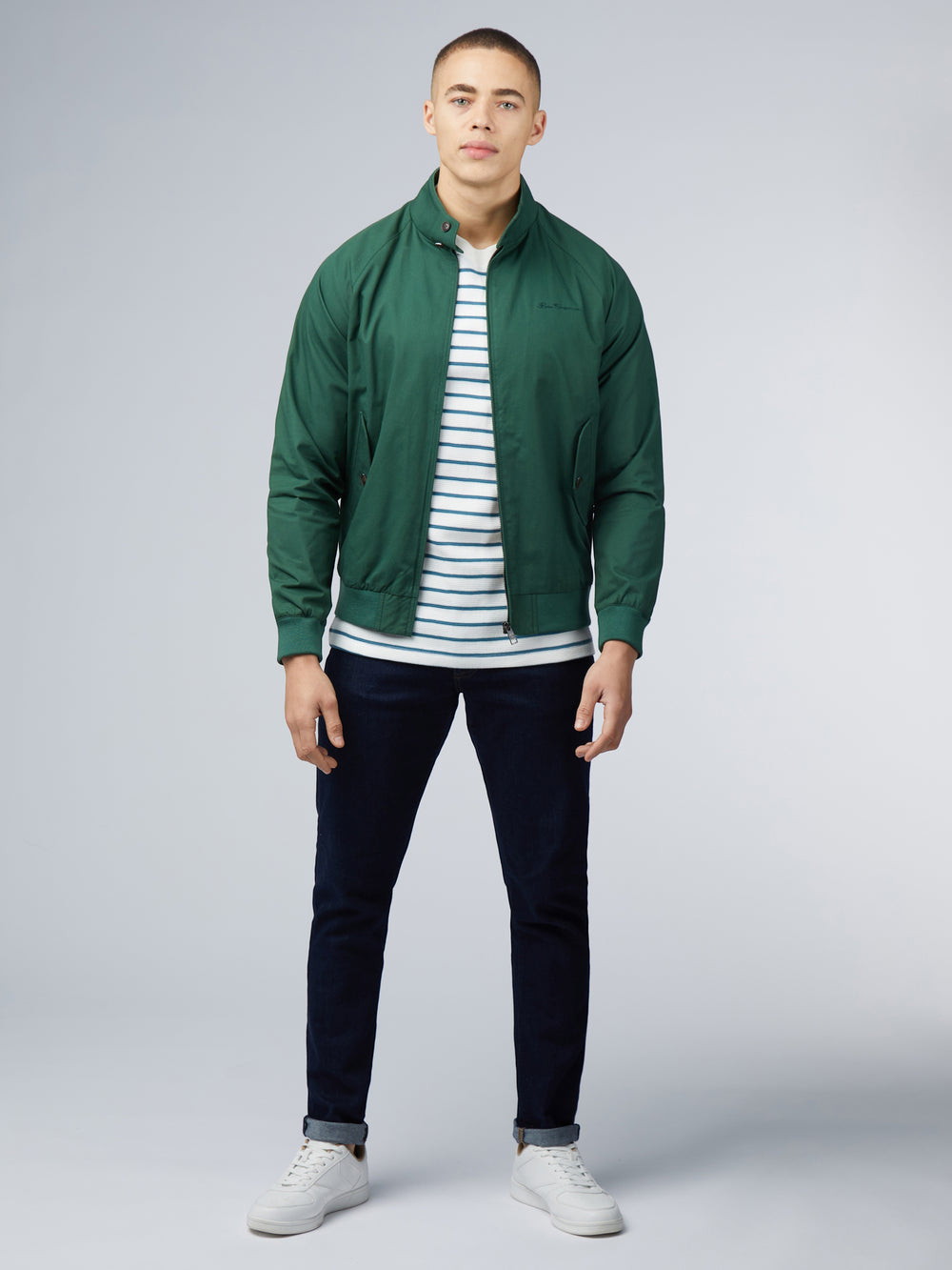 Vestes Ben Sherman Signature Harrington Vert | CWW-65057131